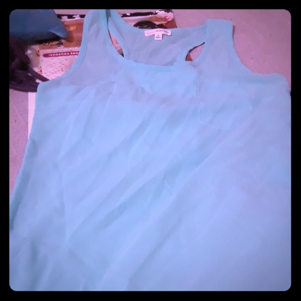 Teal blue top